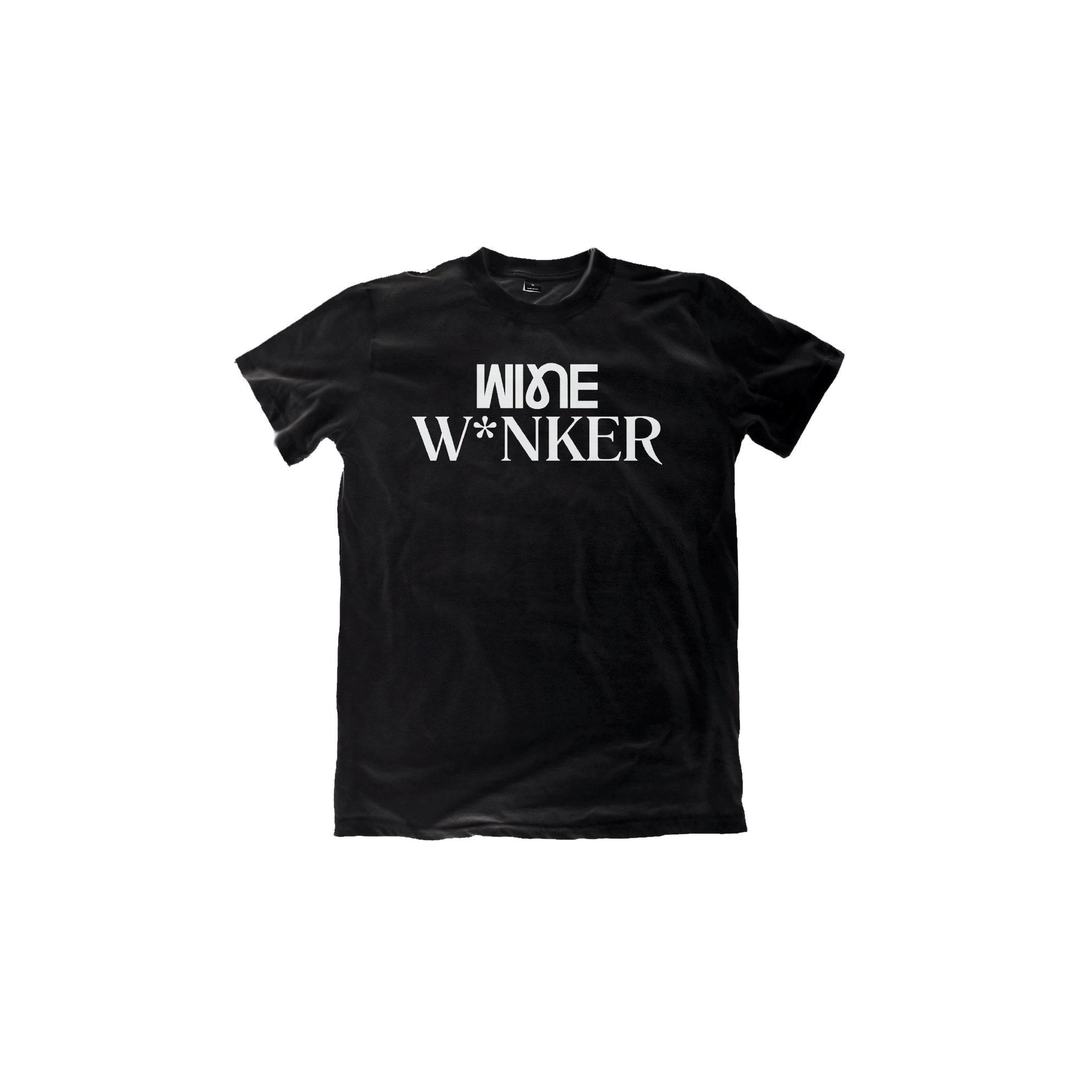 WINE W*NKER T SHIRT IN BLACK